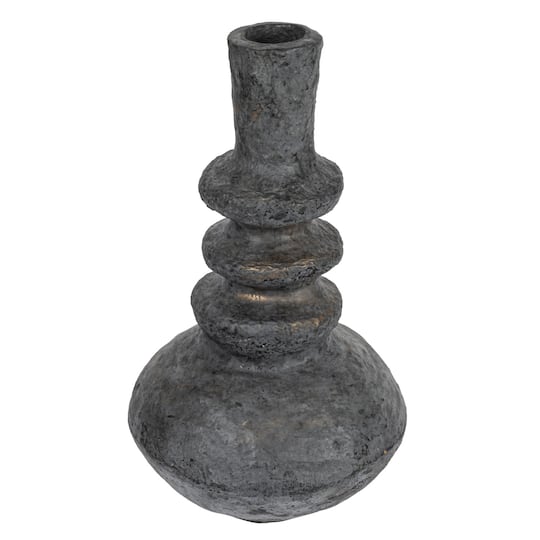 Hello Honey® 17" Black & Gold Tall Decorative Handmade Paper Mache Vase